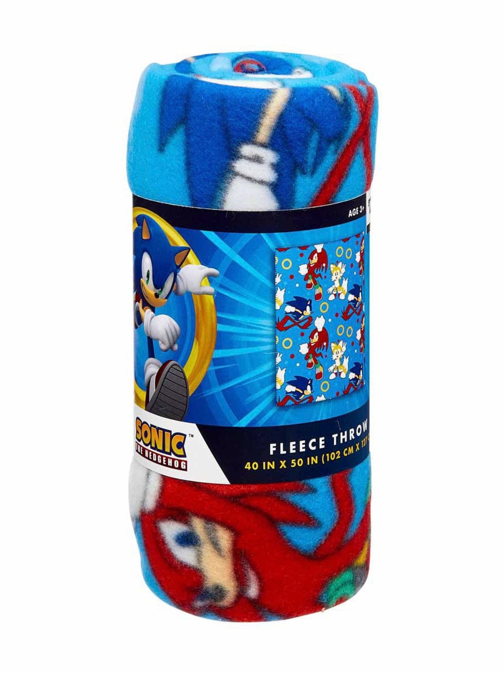 Sonic the Hedgehog Soft Lightweight Fleece Throw Blanket 40” x 50” NEW